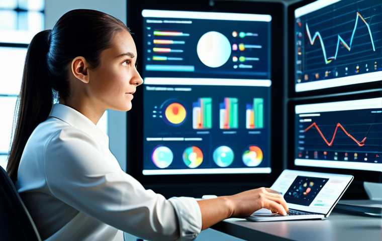 A professional female web designer wearing a smart, modest business blouse and tailored trousers, seated at a modern desk in a well-lit, futuristic design studio. Holographic user interfaces float around her, depicting evolving web layouts with subtle visual cues representing AI data analysis and voice interaction waves. The background features blurred digital screens showcasing advanced UI/UX concepts. High-resolution digital art, cinematic lighting, vibrant colors, clean design, focus on detail, perfect anatomy, correct proportions, natural pose, well-formed hands, proper finger count, natural body proportions, fully clothed, modest clothing, appropriate attire, professional dress, safe for work, appropriate content, professional.