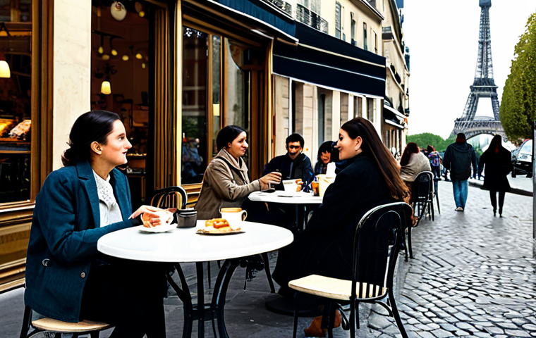 웹디자인에서 프로토타입 제작법 - Parisian Café Scene**

"A cozy Parisian café scene, with patrons enjoying coffee and pastries, safe ...