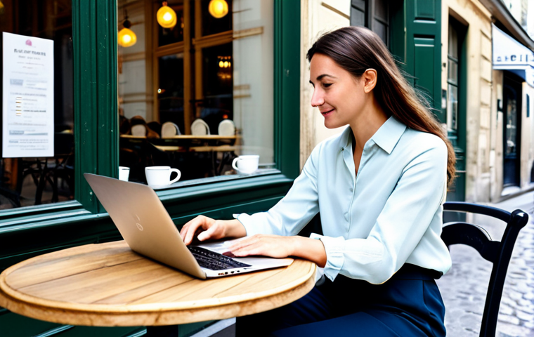 웹디자인 연봉 협상 실전 - UX/UI Designer in a Parisian Café**

"A professional UX/UI designer, fully clothed in stylish and mo...