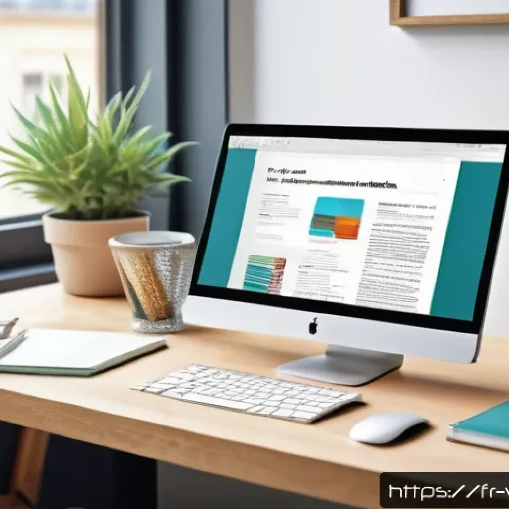 웹디자인 전문 용어 정리 - A modern web design workspace featuring a sleek computer monitor displaying a clean HTML and CSS cod...