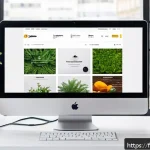 웹디자인 고객 피드백 활용 - A modern, clean e-commerce website interface displayed on a desktop and smartphone screen, showcasin...